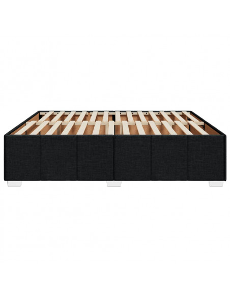 Giroletto senza Materasso Nero 200x200 cm in Tessuto