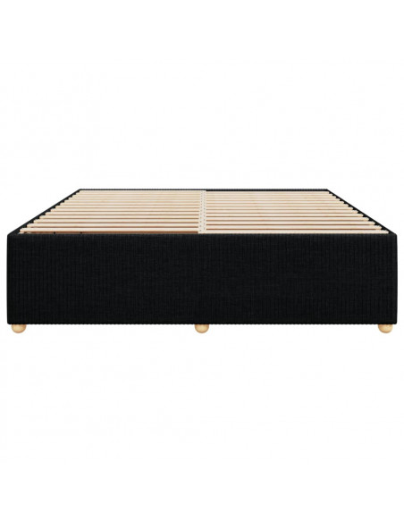 Giroletto senza Materasso Nero 200x200 cm in Tessuto