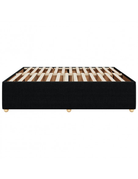 Giroletto senza Materasso Nero 200x200 cm in Tessuto
