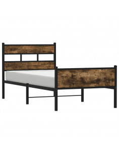 Giroletto senza Materasso Rovere Fumo 100x190 cm in Truciolato 2