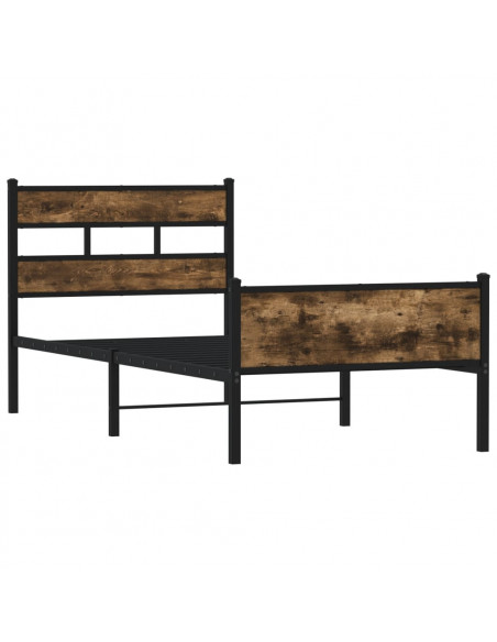 Giroletto senza Materasso Rovere Fumo 100x200 cm in Truciolato