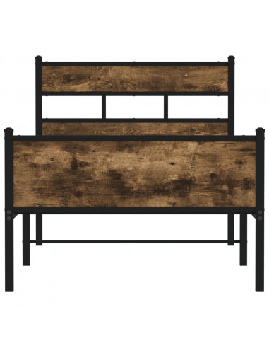 Giroletto senza Materasso Rovere Fumo 100x200 cm in Truciolato