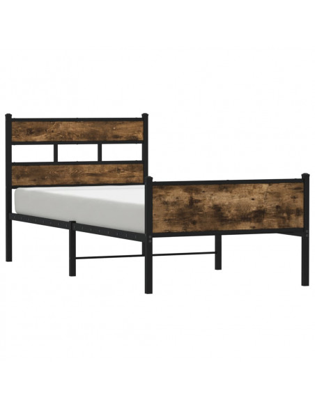 Giroletto senza Materasso Rovere Fumo 107x200 cm in Truciolato