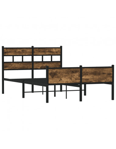 Giroletto senza Materasso Rovere Fumo 120x190 cm in Truciolato