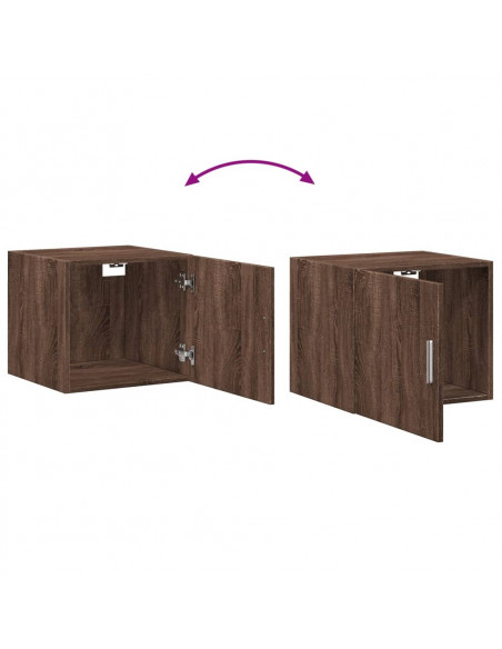 Mobile Sottile Rovere Marrone 45x42,5x225 cm in Truciolato