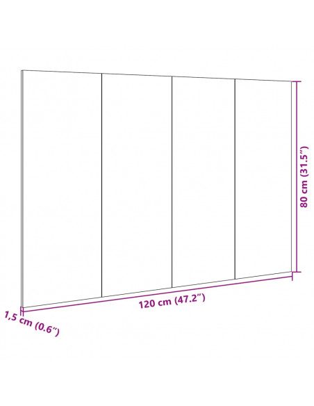 Testiera per Letto con Comodini Bianca 120cm Legno Multistrato