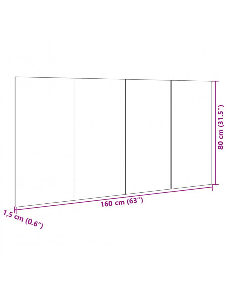 Testiera per Letto con Comodini Bianco 160 cm Legno Multistrato