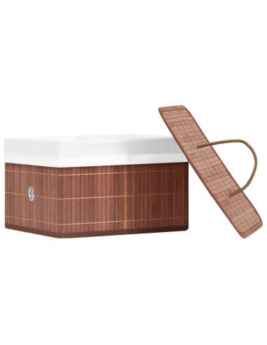 Scatole Portaoggetti 4 pz in Bambù Marroni