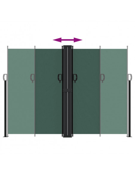 Tenda da Sole Laterale Retrattile Verde Scuro 180x600 cm