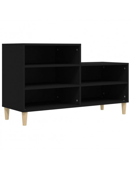 Scarpiera Nera 102x36x60 cm in Legno Multistrato