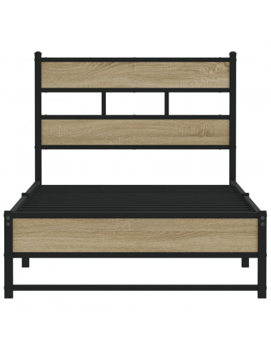 Giroletto senza Materaso in Metallo Rovere Sonoma 100x190 cm