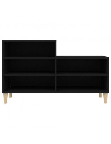 Scarpiera Nera 102x36x60 cm in Legno Multistrato