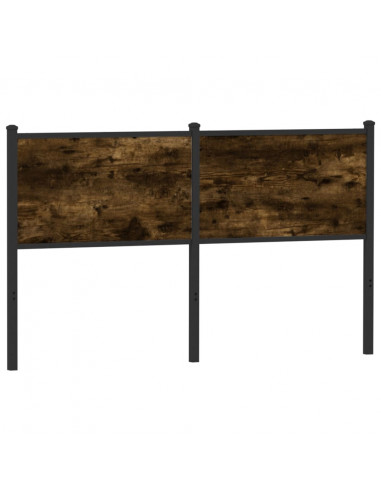 Testiera di Ricambio Rovere Fumo 140 cm in Legno Multistrato e Acciaio