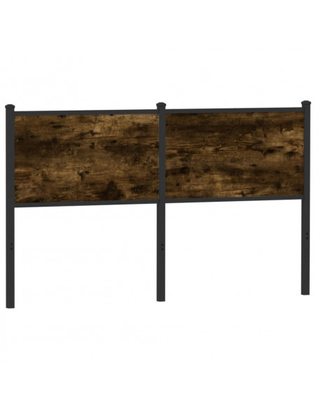 Testiera di Ricambio Rovere Fumo 150 cm in Legno Multistrato e Acciaio