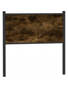 Testiera Rovere Fumo 75 cm in Legno Multistrato e Acciaio