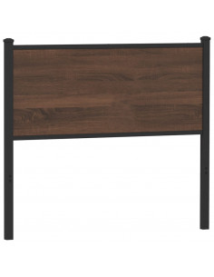 Testiera Rovere Marrone 100 cm in Legno Multistrato e Acciaio