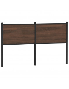 Testiera Rovere Marrone 150 cm in Legno Multistrato e Acciaio