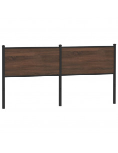 Testiera di Ricambio Rovere Marrone 160 cm in Legno Multistrato e Acciaio