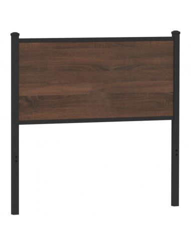 Testiera di Ricambio Rovere Marrone 75 cm in Legno Multistrato e Acciaio