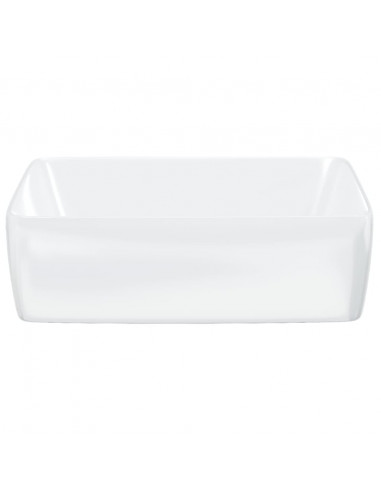 Lavandino Bianco 48x37x13 cm in Ceramica Rettangolare