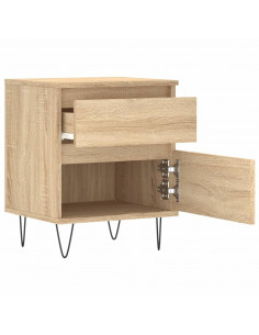 Comodini 2pz Rovere Sonoma 40x35x50 cm in Legno Multistrato 2