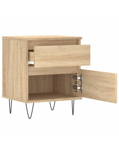 Comodini 2pz Rovere Sonoma 40x35x50 cm in Legno Multistrato