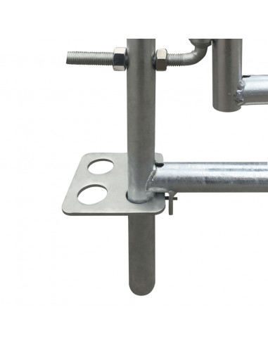 Box per Pecore in Acciaio Zincato a 4 Pannelli 137x137x92 cm