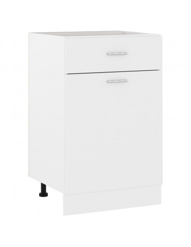 Armadio con Cassetto Bianco 50x46x81,5 cm in Legno Multistrato