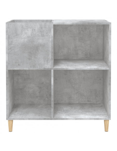 Mobile Porta Dischi Grigio Cemento 84,5x38x89 Legno Multistrato