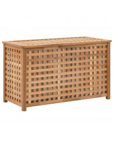 Cesto per Biancheria 77,5x37,5x46,5 cm in Legno Massello di Noce 2