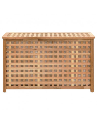 Cesto per Biancheria 77,5x37,5x46,5 cm in Legno Massello di Noce