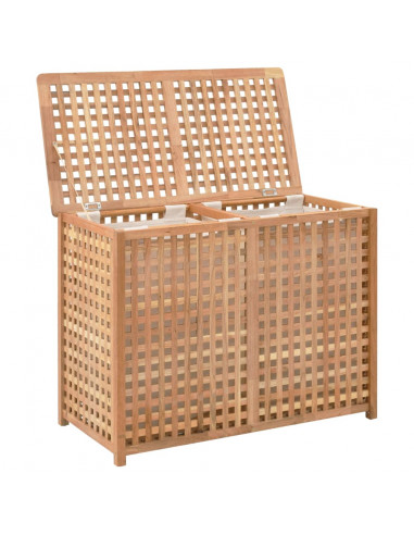 Portabiancheria 87,5x46x67 cm in Legno Massello di Noce