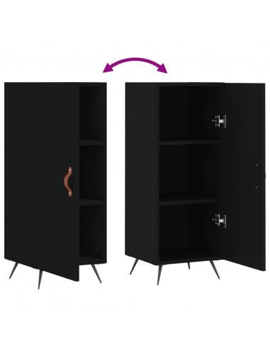 Credenza Nero 34,5x34x90 cm in Legno Multistrato