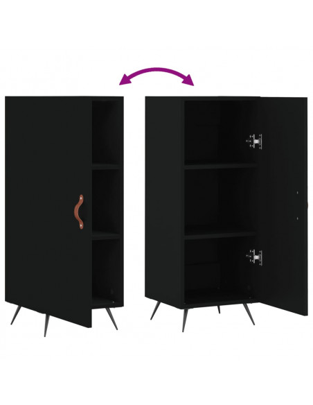 Credenza Nero 34,5x34x90 cm in Legno Multistrato