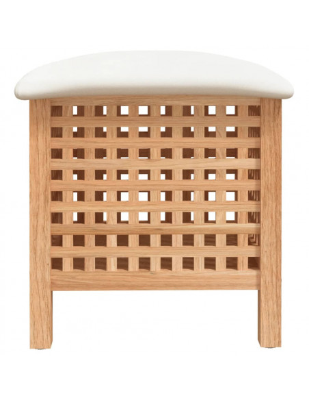 Sgabello da Bagno 48x47,5x52 cm in Legno Massello di Noce