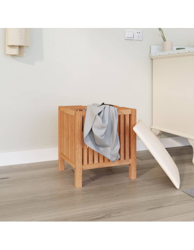 Sgabello da Bagno 40,5x40x52 cm in Legno Massello di Noce