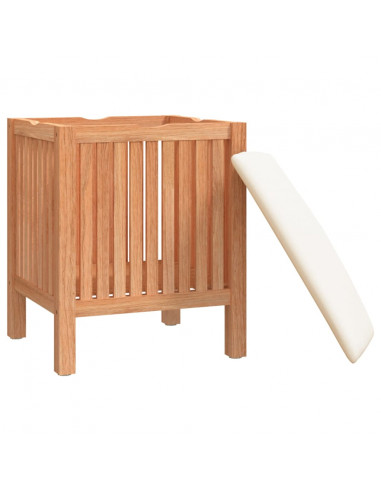 Sgabello da Bagno 40,5x40x52 cm in Legno Massello di Noce