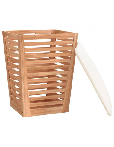 Sgabello da Bagno 40,5x40,5x56 cm in Legno Massello di Noce