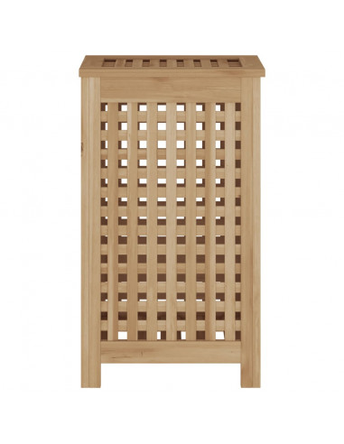 Cesto del Bucato 35x25x60 cm in Legno Massello di Teak