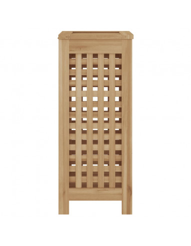 Cesto del Bucato 35x25x60 cm in Legno Massello di Teak