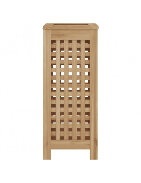 Cesto del Bucato 35x25x60 cm in Legno Massello di Teak