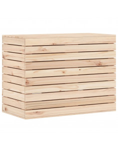 Cesto per Bucato 88,5x44x66 cm Legno Massello Pino 2