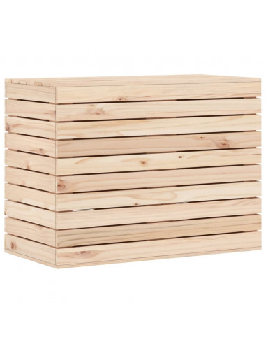 Cesto per Bucato 88,5x44x66 cm Legno Massello Pino