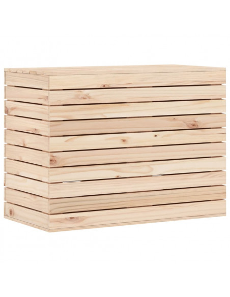 Cesto per Bucato 88,5x44x66 cm Legno Massello Pino