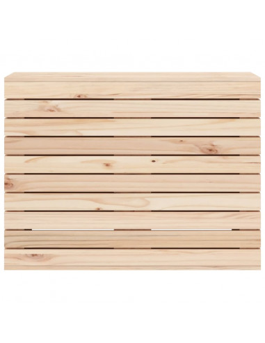 Cesto per Bucato 88,5x44x66 cm Legno Massello Pino