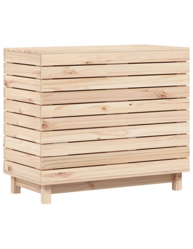 Cesto per Bucato 88,5x44x76 cm Legno Massello Pino