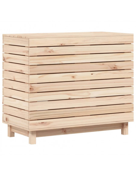 Cesto per Bucato 88,5x44x76 cm Legno Massello Pino