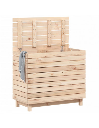 Cesto per Bucato 88,5x44x76 cm Legno Massello Pino