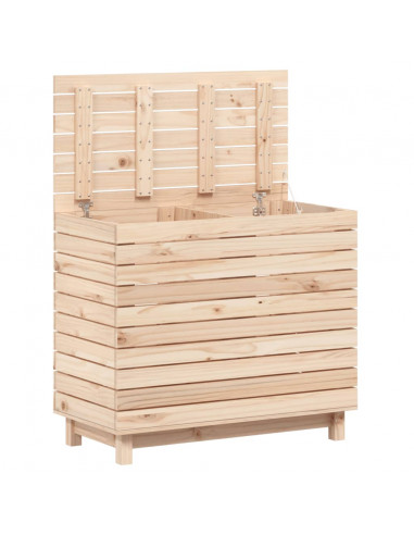 Cesto per Bucato 88,5x44x76 cm Legno Massello Pino