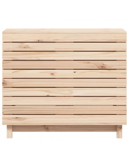 Cesto per Bucato 88,5x44x76 cm Legno Massello Pino